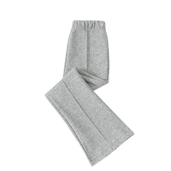 Fesfesfes Girls Wide Leg Corduroy Pants Elastic Waist Casual Trousers Loose Fit Straight Leg Comfortable Everyday Wear Vintage Style Soft Fabric Playwear School Outfit(Gray,11-12 Years)