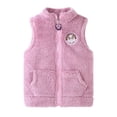 thumbnail image 1 of Fesfesfes Girls Winter Jacket Toddler Kids Baby Boys Girls Cute Solid Color Flannel Vest Pocket Zipper Keep Warm Vest Coat Saving, 1 of 7