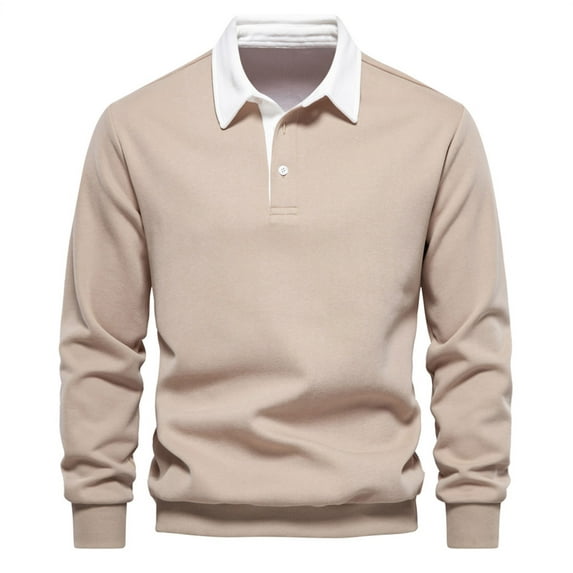 Fesfesfes Henley Shirts For Men Sweater Tops Slim Long Sleeve Shirts Button Pullover Casual Tops Sweater
