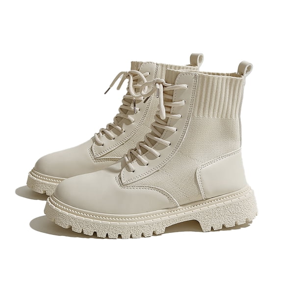 Fesfesfes Hidden Heel Zipper Wedge Boots Vintage Calf Boots Women's Faux-Leather Women's Shoes Vintage Western Flat Boots Calf Boots Women's Flat Boots Red Boots 7(39)