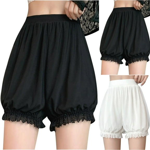 Fesfesfes High Waisted Tummy Control Underwear Womens Thin Anti-exposure Can Be Worn Outside Loose Flower Bud Insurance Pants Leggings Shorts