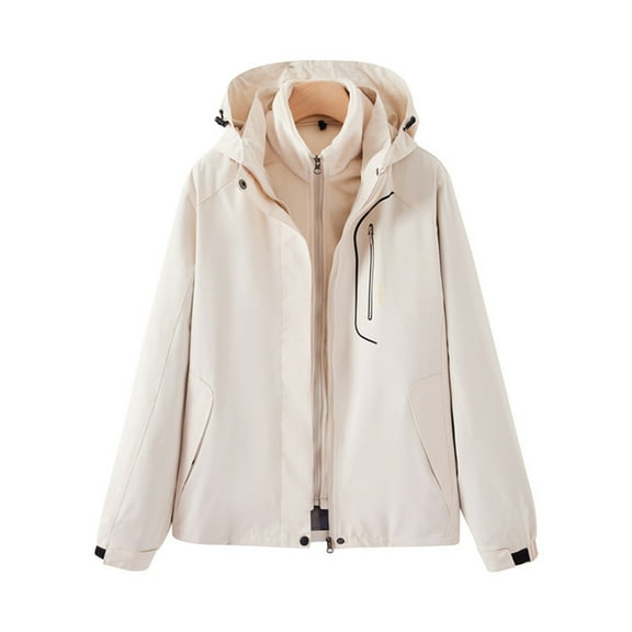 Fesfesfes Hiking Jacket for Womens Winter Windproof Three-In-One Outdoors Sports Warm Jacket Fall
