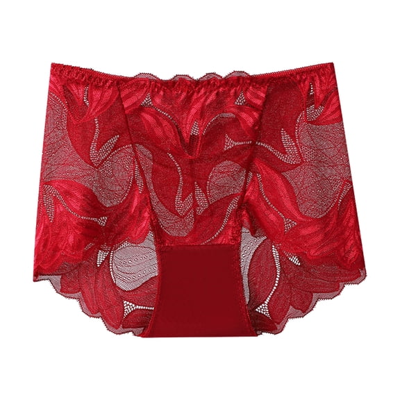 Fesfesfes Hipster Panties For Women Ladies Silk Lace Underwear,Mid-raist Hollow Buttocks Comfortable Briefs Embroidered Cotton Crotch Womens Underwear