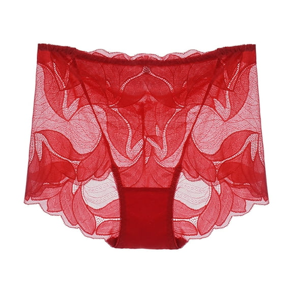 Fesfesfes Hipster Panties For Women Ladies Silk Lace Underwear,Mid-raist Hollow Buttocks Comfortable Briefs Embroidered Cotton Crotch Womens Underwear