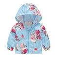 thumbnail image 1 of Fesfesfes Hooded Jackets Toddler Kids Baby Boys Girls Fashion Cute Flowers Car Pattern Windproof Jacket Coat Holiday Saving, 1 of 4