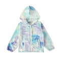 thumbnail image 1 of Fesfesfes Hooded Jackets Toddler Kids Baby Boys Girls Fashion Cute Long Sleeves Gradient Color Tie-dye Jacket Coat, 1 of 8