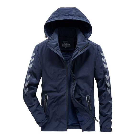 Fesfesfes Hoodie Jacket for New Men's Stand Collar Casual Stretch Jacket Outdoor Windproof Wear-resistant Upper Jacket Vest On Sale