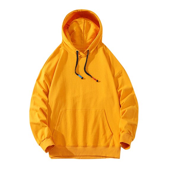 Fesfesfes Hoodie Tops for Men Men Casual Sports Solid Fitness Pullover With Hood And Large Pockets Clearance Under $10