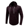 thumbnail image 1 of Fesfesfes Hoodie Tops for Men Men Long Sleeve Casual Loose Hooded Sports T Shirt Solid Crew Neck Pullover Tops Sale Items, 1 of 4