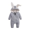 thumbnail image 1 of Fesfesfes Infant Baby Bodysuit Boys Girls Cartoon Rabbit Ears Hooded Romper Jumpsuit Outfits, 1 of 9