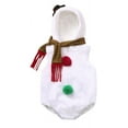 thumbnail image 1 of Fesfesfes Infant Baby Boys Girls Onesie Snowman Modelling Fleece Onesies Romper with Scarf Jumpsuit Sets, 1 of 7