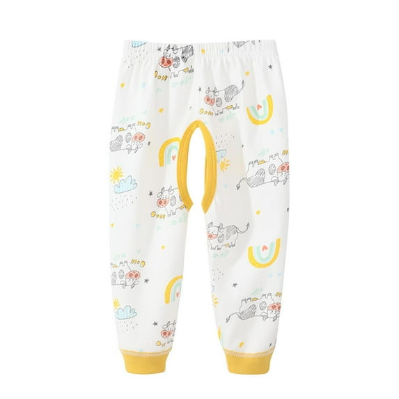 Fesfesfes Infant Open Crotch Pants Baby Thin Pants Casual Elastic Waist Pants Loose Comfortable Pants