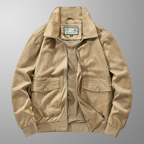 Fesfesfes Jacket for New Fashion Casual Lapel Casual Lamb Fleece Jacket Corduroy Plus Fleece Thickened Long Sleeve Hoodless Casual Outwear Jackets Clearance