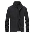 thumbnail image 1 of Fesfesfes Jacket for Men's Athleisure Jacket Fleece Zipper Pocket Stand Collar Tops Thermal Sweater Jacket On Sale, 1 of 5
