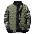 thumbnail image 1 of Fesfesfes Jacket for Men's Fashion Fall And Winter Cotton Clothes Double Pocket Zipper Fashion Casual Hoodless Warm Jacket Sale Items, 1 of 5