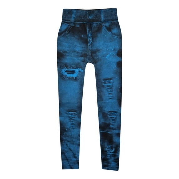 Fesfesfes Jeans for Women Casual Pants Imitation Denim Leggings Women Super Elastic Ladies Slim Trousers