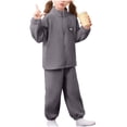thumbnail image 1 of Fesfesfes Kids 2 Piece Set Long Sleeve Round Neck Pullover Top and Elastic Waist Jogger Pants Casual Outfit for Boys and Girls Childrens Comfy Play Clothes Daily Outfits(Dark Gray,4 Years), 1 of 7