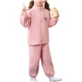 thumbnail image 1 of Fesfesfes Kids 2 Piece Set Long Sleeve Round Neck Pullover Top and Elastic Waist Jogger Pants Casual Outfit for Boys and Girls Childrens Comfy Play Clothes Daily Outfits(Pink,5 Years), 1 of 7