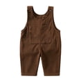 thumbnail image 1 of Fesfesfes Kids Baby Corduroy Overalls Button Shoulder Casual Loose Fit Jumpsuit with Pockets for Toddler Boys Girls Ages 6 Months-4 Years, 1 of 5