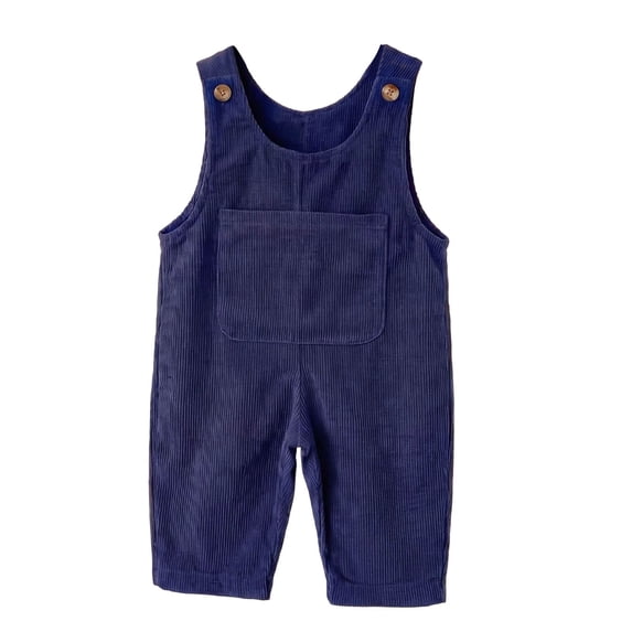 Fesfesfes Kids Baby Corduroy Overalls Button Shoulder Casual Loose Fit Jumpsuit with Pockets for Toddler Boys Girls Ages 6 Months-4 Years
