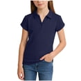 thumbnail image 1 of Fesfesfes Kids Button Down Collar Short Sleeve Shirt Solid Color Casual Top for Boys Girls Breathable School Wear Youth Fashion Trendy Outfit Everyday Playwear, 1 of 7