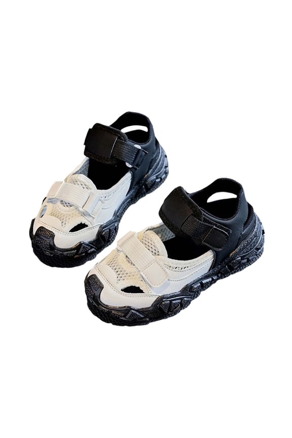 Kids' Five-Toe Water Shoes for Boys and Girls Swimming Skin-Tight Snorkeling Sandals with Quick-Dry Fabric and Non-Slip Sole(Black,10 Years)