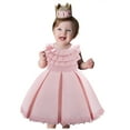 thumbnail image 1 of Fesfesfes Kids Girls Ruffled Princess Dress Bridesmaid Pageant Gown Toddler Girls Birthday Party Dress Spring, 1 of 8