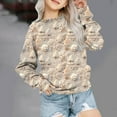 thumbnail image 1 of Fesfesfes Kids Long Sleeve Tops Christmas Fall And Winter Middle Big Girls Boys Hatless Stereoscopic Embroidery Print Long Sleeve Top Ugly Sweater, 1 of 6
