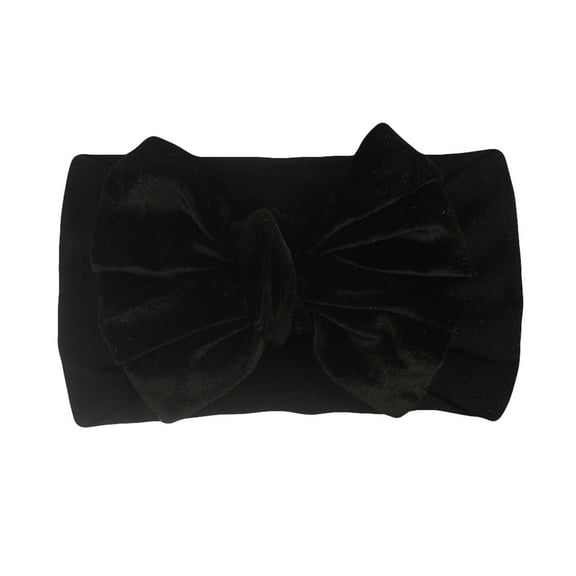 Fesfesfes Kids Newborn Girls Baby Solid Velvet Headband Hair Band Bow Accessories Headwear,,Second Piece Free Shipping
