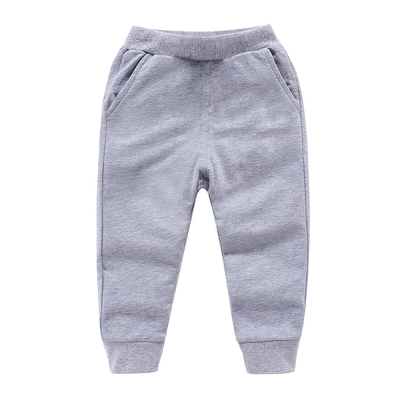 Fesfesfes Kids Solid Color Leggings Casual Sports Pants for Toddler Boys Girls Comfortable Breathable Playwear Everyday Outdoor Activities All Season Wear(Gray,3-4 Years)