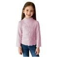 thumbnail image 1 of Fesfesfes Kids Solid Color Rose Embroidery Blouse Long Sleeve Round Neck Shirt Casual Lightweight Top for Girls Boys Elegant Everyday Wear Floral Design Comfortable Soft Fabric(Pink,2-3 Years), 1 of 6
