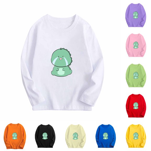 Fesfesfes Kids Sweaters Girl And Boy Casual Long Sleeve Shirts Pullover Tops Round Neck Printing Tops