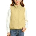thumbnail image 1 of Fesfesfes Kids Unisex Stand Collar Full Zip Vest Lightweight Windproof Sleeveless Jacket Casual Sporty Outerwear for Boys Girls Ages 2-10 Years, 1 of 7