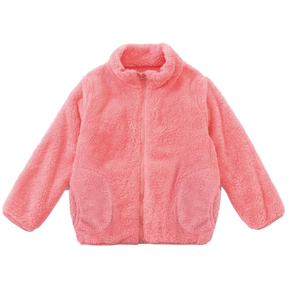 Fesfesfes Kids Winter Coats Toddler Kids Baby Boys Girls Fashion Cute Solid Color Windproof Pocket Zipper Jacket Keep Warm Coat Clearance
