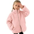 thumbnail image 1 of Fesfesfes Kids Winter Fleece Jacket Warm Double Zipper Windproof Puffer Coat for Boys and Girls Toddler Outdoor Play Cold Weather Cozy Soft Outerwear(Watermelon Red,14-15 Years), 1 of 5