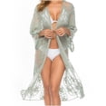 thumbnail image 1 of Fesfesfes Ladies Cardigan Sexy Translucent Beach Cover Ups Weave Openwork Tassel Suspenders Beach Vacation Bikini Cover-Up, 1 of 4