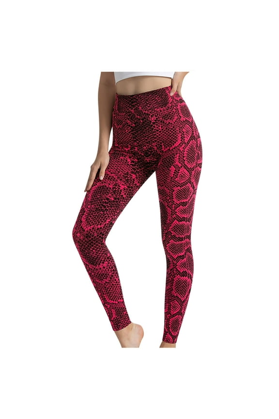 Leggings for Women Hight Waist Stretch Snake Pattern Print Yoga Pants Fitness Running Leggings Sports Active Hip Lift Pilates Pants