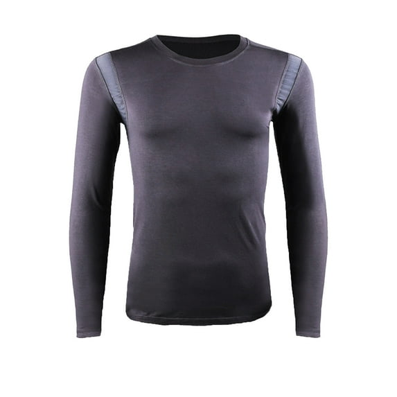 Fesfesfes Long Sleeve Shirt Men Elastic Slim Breathable Thermal Underwear Mesh Sweatshirt Top Blouse Clearance Under $10