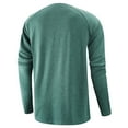 thumbnail image 1 of Fesfesfes Long Sleeve Shirt Men Round Neck Long Raglan Sleeves Daily Slim Fit Buttons Pullover Shirts Tops Blouse Sale Items, 1 of 3