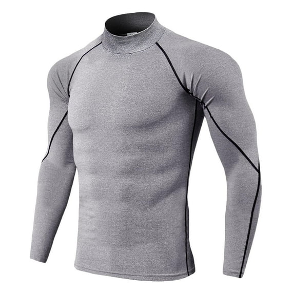 Fesfesfes Long Sleeve Shirt for Men Running Tight Training T-shirt Outdoor Sports Long Sleeve High-stretch Quick-drying Fitness Suit Blouse Sale Items