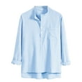 thumbnail image 1 of Fesfesfes Long Sleeve Shirt Mens Casual Slim Fit Shirt Long Sleeve Button Down Shirt Blouse With Pocket, 1 of 4