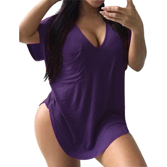 Fesfesfes Loose Tops for Women Summer Tshirts Casual Boat Neck Pullover Tunic Tops Solid Color Short Sleeve Tops with Chest Pocket