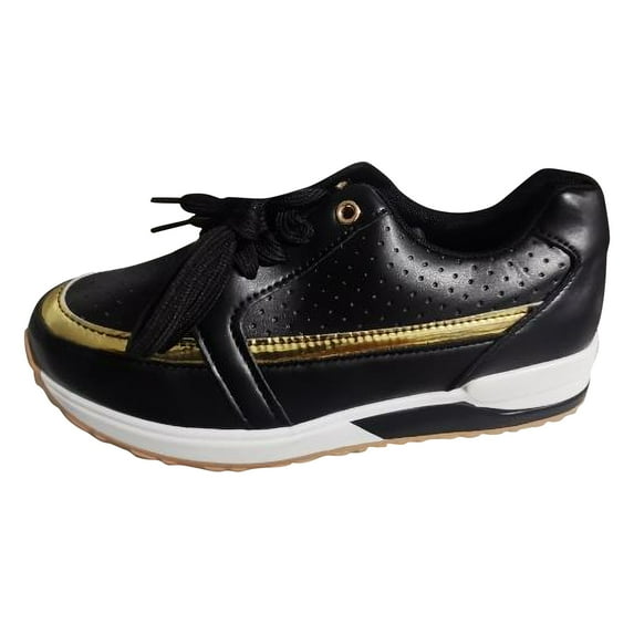 Fesfesfes Loose Women's Sport Shoes Casual Thick Sole Casual Thick Sole Color Matching Low Top Sports TieUp Sneaker for Young Laides US:6.5(38)