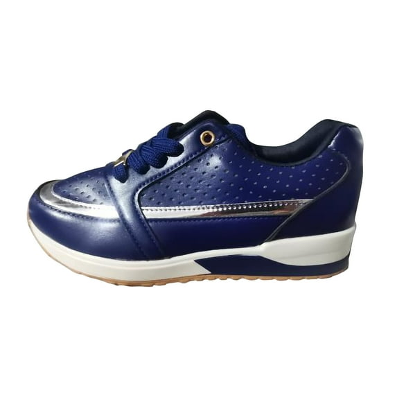 Fesfesfes Loose Women's Sport Shoes Casual Thick Sole Casual Thick Sole Color Matching Low Top Sports TieUp Sneaker for Young Laides US:7.5(40)