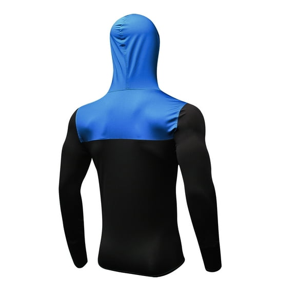 Fesfesfes Men Fall/winter Fitness Sweatshirt Long Sleeve Tops Zipper Casual Hoodie Quick-drying Slim Sports Jacket