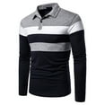 thumbnail image 1 of Fesfesfes Men Long Sleeve Tops Plaid Collar Shirt Button Workwear Blouse Tops, 1 of 4