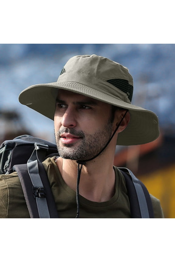 Fesfesfes Men Sun Cap Fishing Hat Quick Dry Outdoor Hat UV Protection Cap Hiking Hat