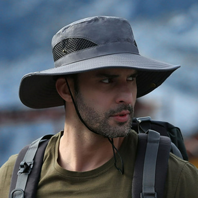 Fesfesfes Men Sun Cap Fishing Hat Quick Dry Outdoor Hat UV Protection Cap  Hiking Hat