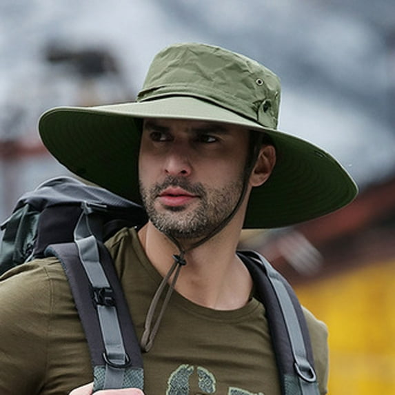 Fesfesfes Men Sun Cap Fishing Hat Quick Dry Outdoor Hiking Hat UV Protection Cap