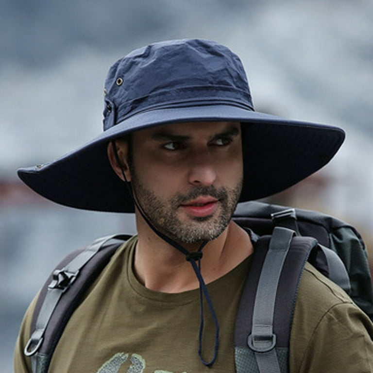 Fesfesfes Men Sun Cap Fishing Hat Quick Dry Outdoor Hiking Hat UV